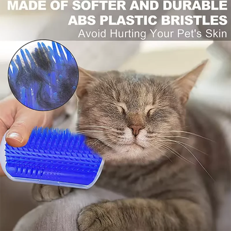 Masajeador de esquina para Gato rascador para rascar gatos cepillo para gatos peine cepillo para esquina de masaje