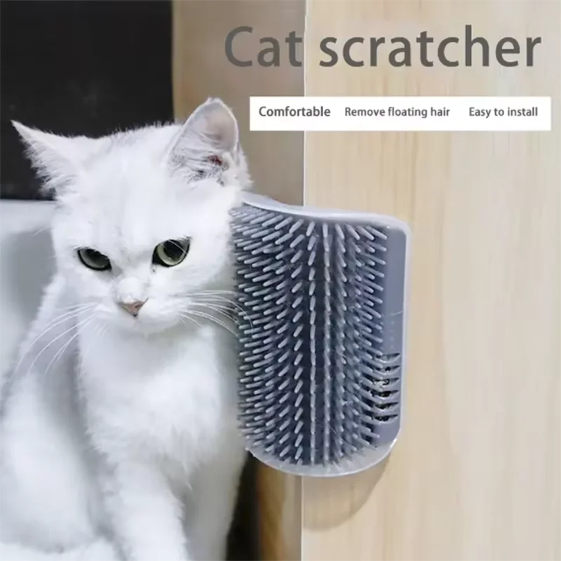 Masajeador de esquina para Gato rascador para rascar gatos cepillo para gatos peine cepillo para esquina de masaje