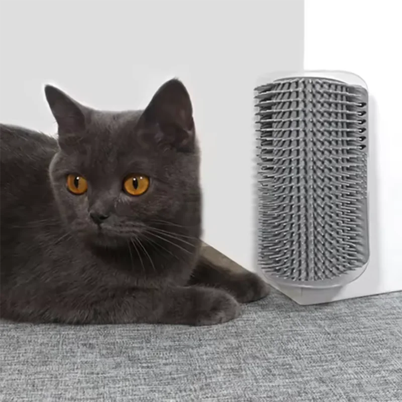 Masajeador de esquina para Gato rascador para rascar gatos cepillo para gatos peine cepillo para esquina de masaje