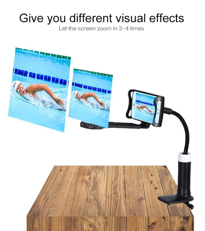Amplificador de pantalla HD 12" para móvil con soporte