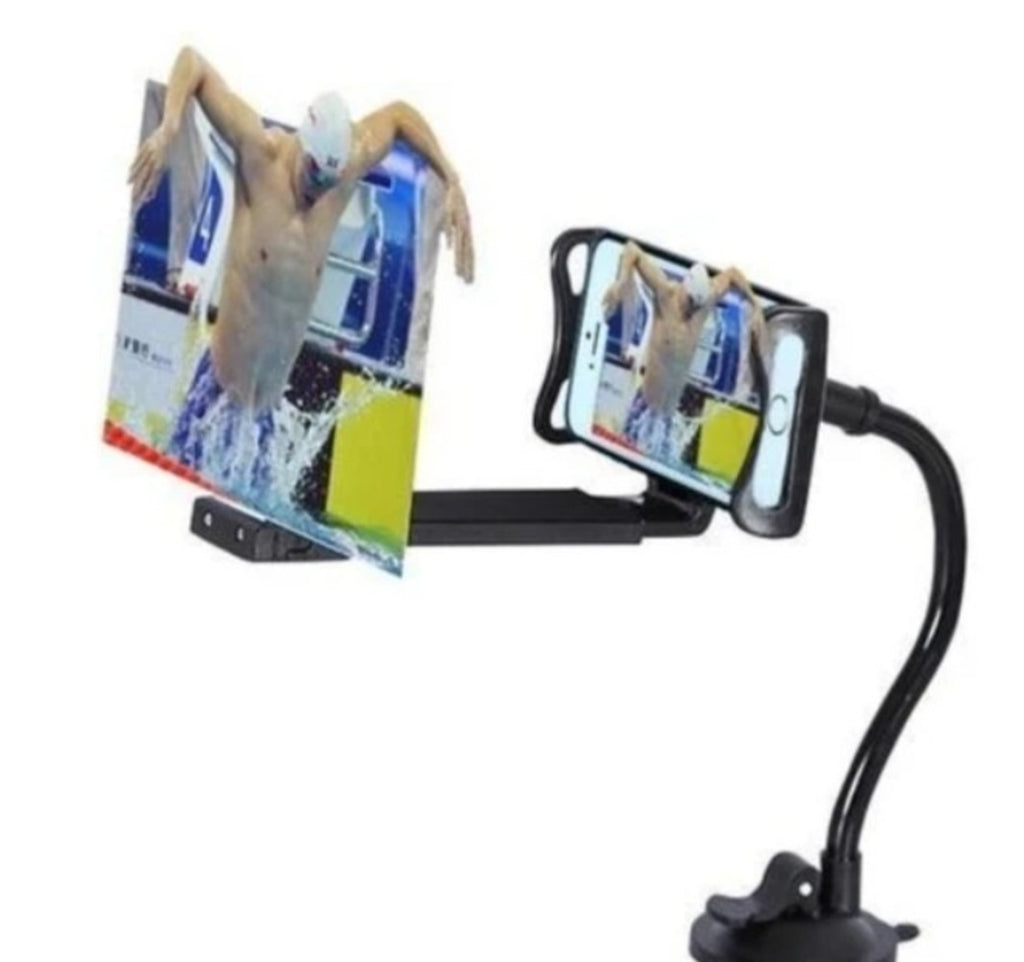 Amplificador de pantalla HD 12" para móvil con soporte